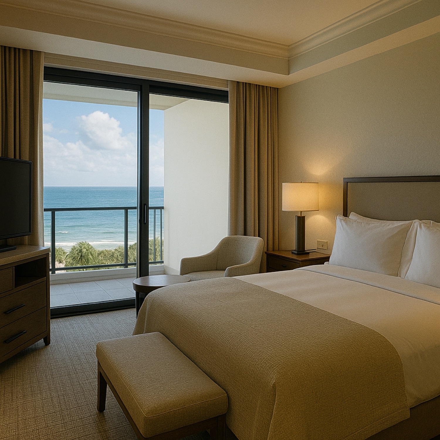 Premium hospitality venue with adaptive glass