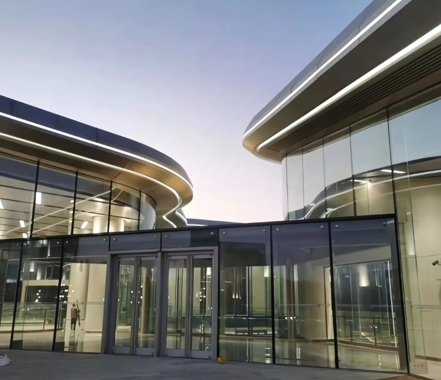 GenVue Aether photovoltaic glass installation